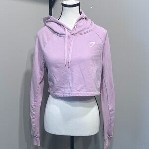 Gymshark Cropped Hoodie in Lavender Size Small